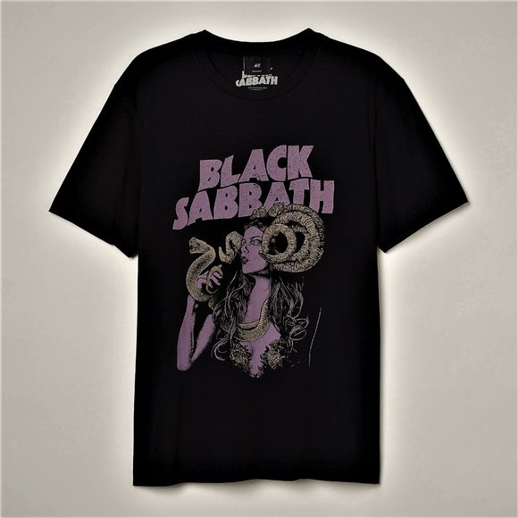Black Sabbath Face Snakes H&M metal rock Official T-Shirt 2XL runs big NWT - Picture 2 of 3